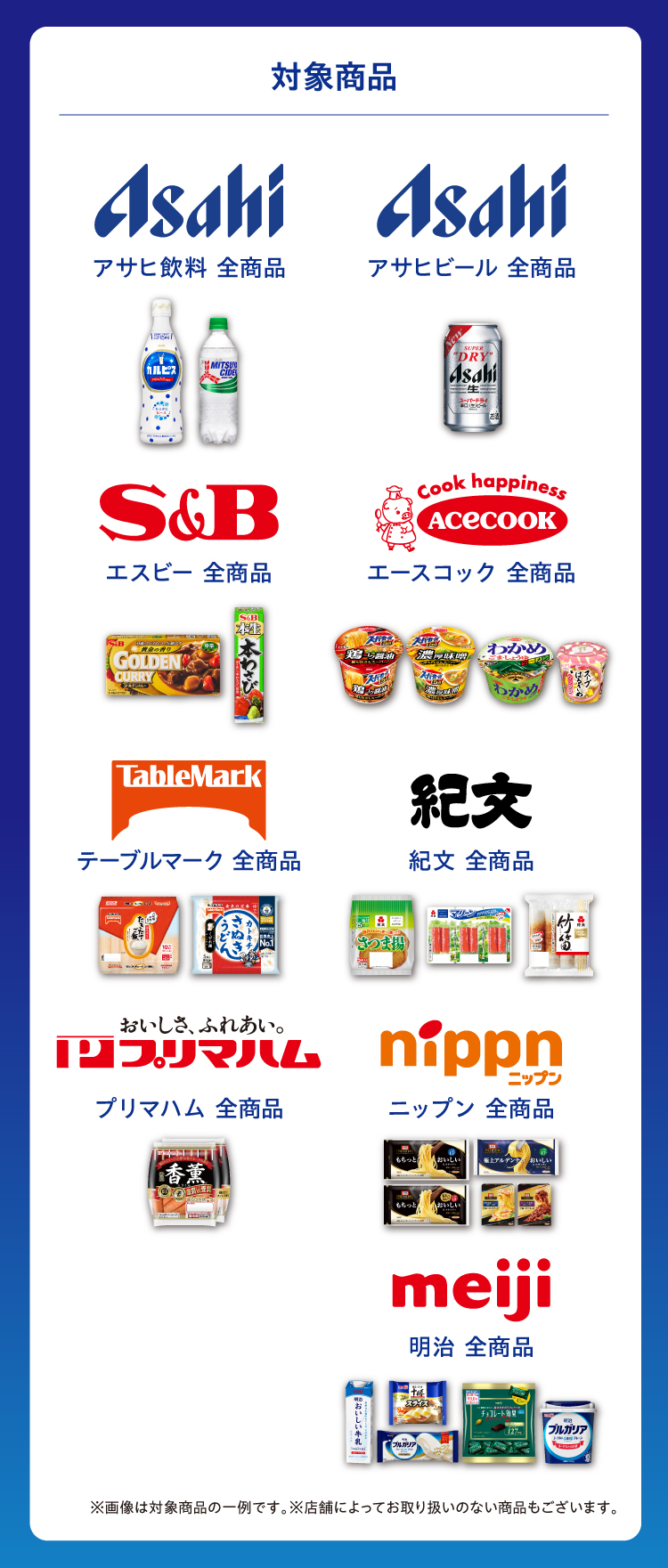 キャンペーン対象商品